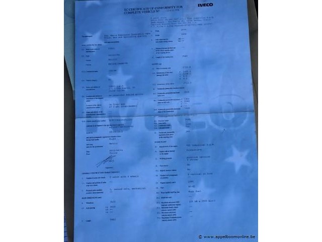 Lichte vrachtwagen iveco fd11c2c, datum 1ste inschrijving 11/9/15, zcfc335a205051325, 35683km, cng, euro vi, kenteken i+ii, gelijkvormigheidsattest - afbeelding 4 van  15