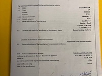 Lichte vrachtwagen landrover discovery 4, type la, variant s4kq2f, versie d7o1, ch.nr. sallaaam4ba564102, bouwjaar 14.04.2011 (sleutel, boorddocumenten: inschrijvingsbewijs deel i en gelijkvormigheidsattest) - afbeelding 26 van  41