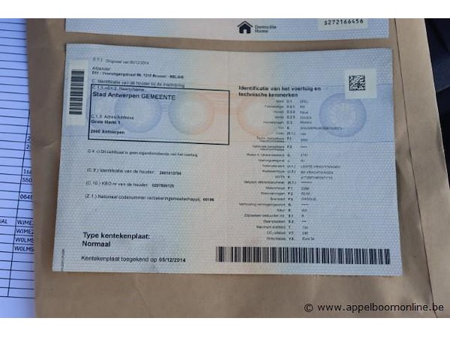 Lichte vrachtwagen opel movano, datum 1ste inschrijving 5/12/2014, chassisnummer w0lmsp6u6fb067426, 45197km, euro 5b, dubbel cabine, diesel, co2 248, kenteken i+ii, gelijkvormigheidssattest - afbeelding 3 van  15