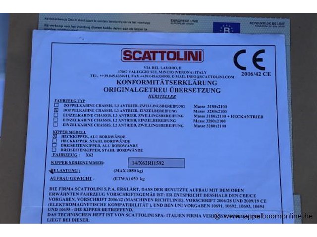 Lichte vrachtwagen opel movano, datum 1ste inschrijving 5/12/2014, chassisnummer w0lmsp6u6fb067429, dubbel cabine, km-stand keuring op 12/24 35,627, euro 5b, diesel, co2 248, kenteken i+ii, gelijkvormigheidssattest - afbeelding 2 van  13
