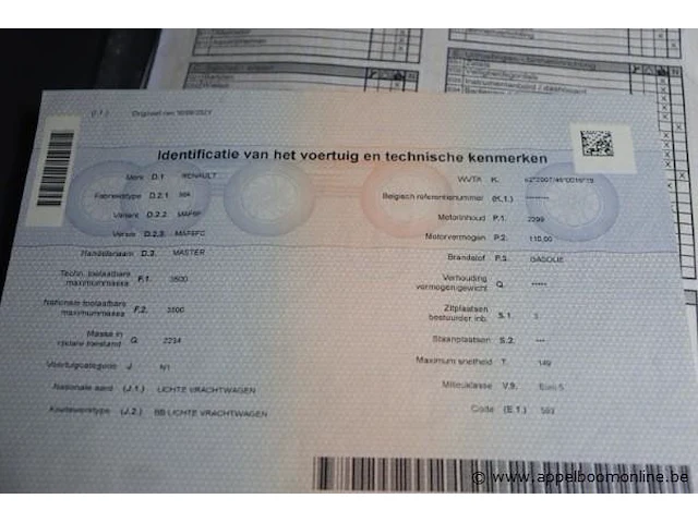 Lichte vrachtwagen renault master, datum 1ste inschrijving 20/5/2013, chassisnummer vf1maf6fc490995018, km-stand 138.288, euro 5, schade rondom carroserie - afbeelding 11 van  12
