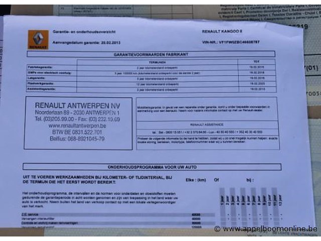 Lichte vrachtwagen renault z e oo, datum 1ste inschrijving 12/9/2013, chassisnummer vf1w0zbc46608787, 58491km, euro 5, elektrisch, kenteken i+ii, gelijkvormigheidssattest - afbeelding 13 van  13