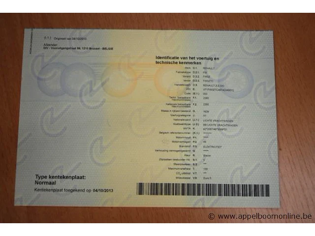 Lichte vrachtwagen renault z.e.oo/kangoo maxi, elektriciteit, 1e inschr 17/1/12,vf1fw0ztc46742249, 36040km, euro5, kenteken i+ii,gelijkvormigheidsattest,keuring tot 21/8/25,1sleutel - afbeelding 6 van  19