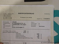 Lichte vrachtwagen volkswagen caddy, datum 1ste inschrijving 18/03/2011, chassisnummer wv1zzz2kzbx276778, km-stand, euro 5, diesel - afbeelding 2 van  10