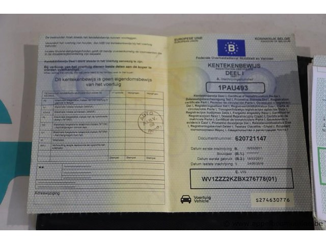 Lichte vrachtwagen volkswagen caddy, datum 1ste inschrijving 18/03/2011, chassisnummer wv1zzz2kzbx276778, km-stand, euro 5, diesel - afbeelding 8 van  10