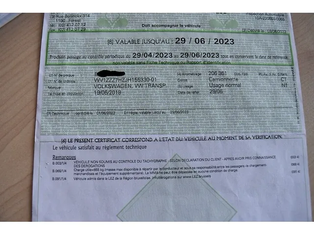 Lichte vrachtwagen volkswagen transporter, type 7j0, variant gcxgb280x0, versie nnfm52z1116nvr217mmg3rl6323, ch.nr. wv1zzz7hzjh155330, bj. 19.06.2018 (sleutel en alle boorddocumenten) - afbeelding 21 van  38