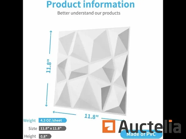 Lichtgewicht en resistente 3d pvc wand panelen - afbeelding 3 van  5