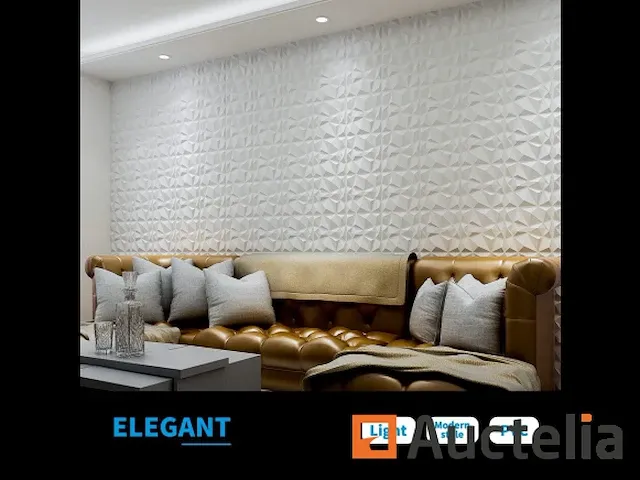 Lichtgewicht en resistente 3d pvc wand panelen - afbeelding 2 van  5