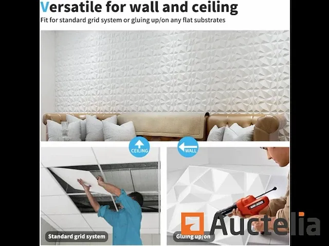Lichtgewicht en resistente 3d pvc wand panelen - afbeelding 4 van  5
