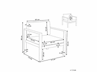 Lichtgrijze aluminium tuinfauteuil - afbeelding 5 van  5