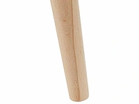 Lichtgrijze bloempot met houten poten 33 cm - afbeelding 6 van  7