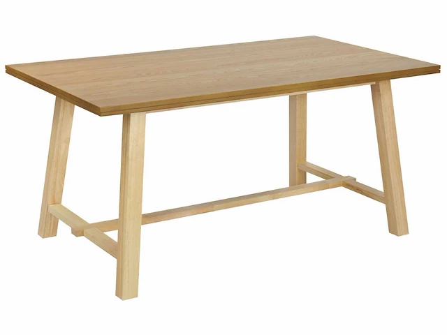 Lichthouten eettafel 160 x 90 cm - afbeelding 2 van  6