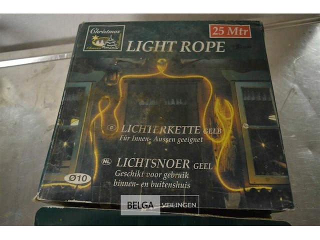 Lichtsnoer geel 25m - afbeelding 1 van  3