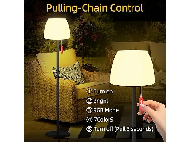 Licmic staande lamp op zonne-energie - afbeelding 5 van  5