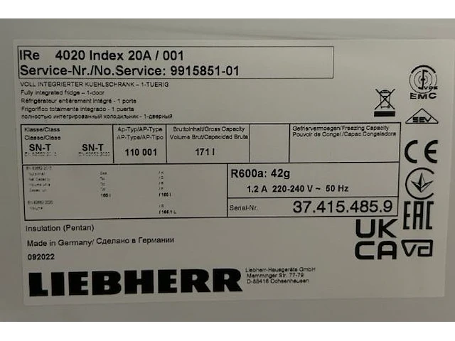 Liebherr koelkast - afbeelding 6 van  7