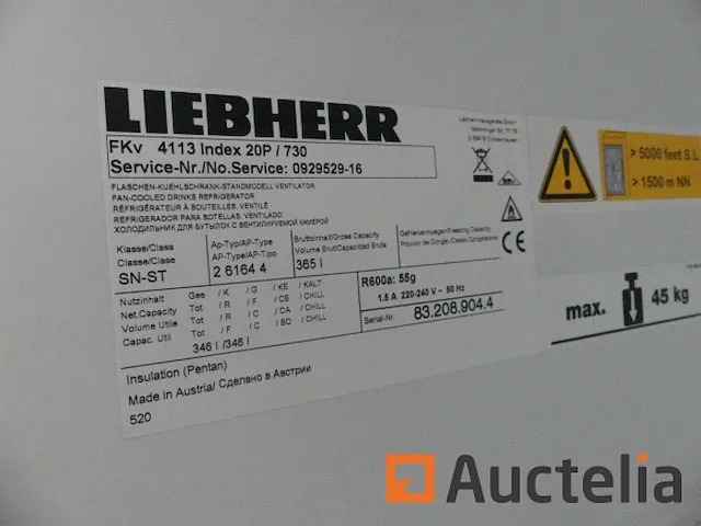 Liebherr verticale glas koelkast fkv 4113 - afbeelding 4 van  4