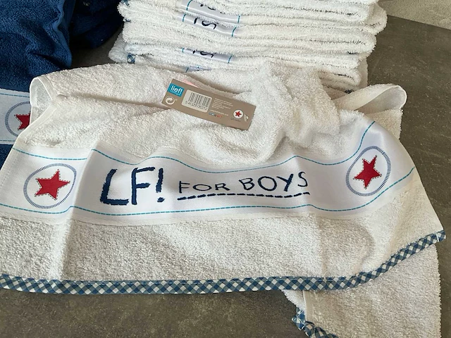 Lief! baby/kinder badhanddoek jongens (36x) - afbeelding 5 van  7
