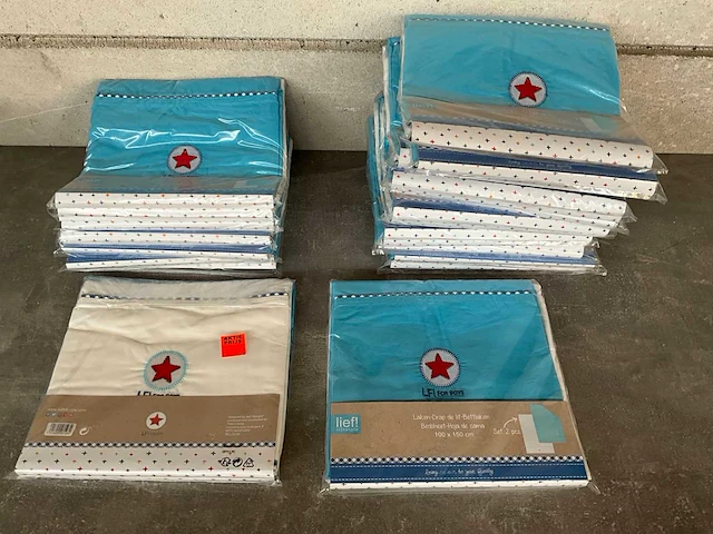 Lief! laken jongens set van 2 stuks diverse maten (20x) - afbeelding 1 van  10