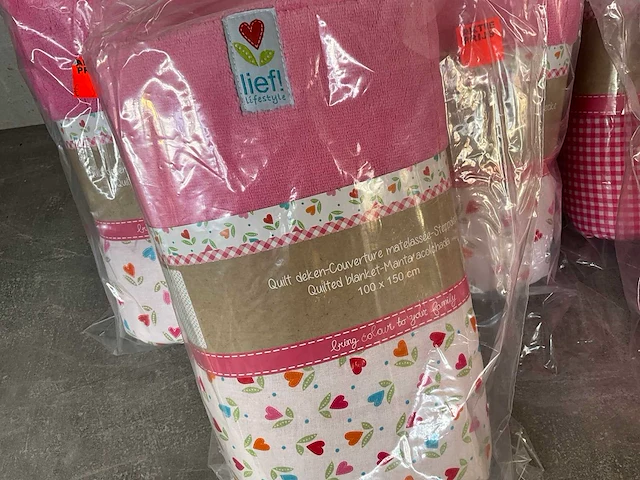 Lief! quilt deken meisjes 150 x 100 cm (14x) - afbeelding 2 van  6
