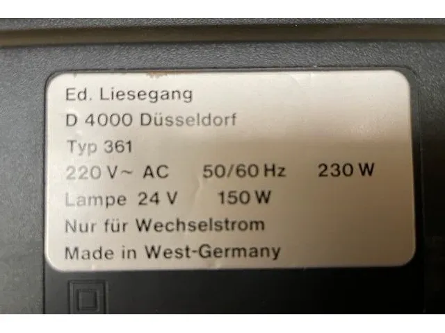 Liesegang dias projector - afbeelding 3 van  3