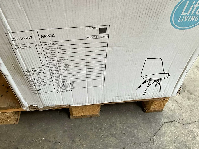 Lifa living napoli eetkamerstoel fluweel (6x) - afbeelding 8 van  13