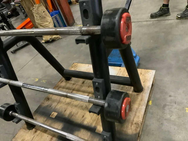 Life fitness hammer barbells met rek krachtstation - afbeelding 2 van  5