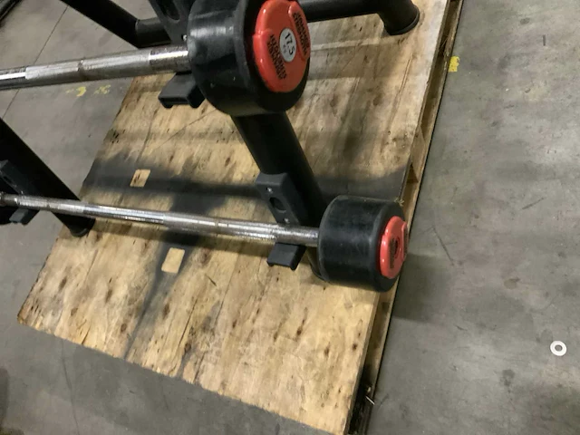 Life fitness hammer barbells met rek krachtstation - afbeelding 3 van  5