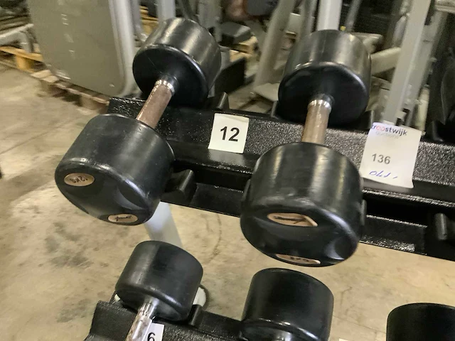 Life maxx dumbbell set 2 oplopend 12kg t/m 20kg krachtstation - afbeelding 5 van  7