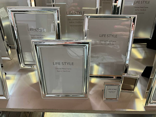 Life style diverse maten verzilverde fotolijsten (19x) - afbeelding 6 van  11