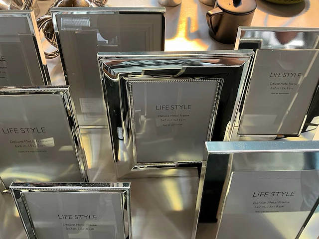 Life style diverse maten verzilverde fotolijsten (19x) - afbeelding 9 van  11