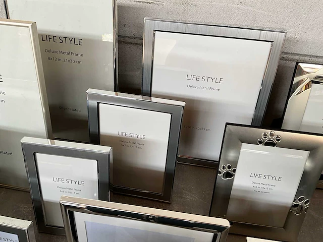 Life style diverse soorten verzilverde fotolijsten (26x) - afbeelding 9 van  13