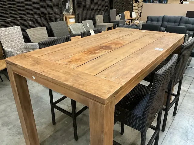 Life teak bartafel corona old teak 180 x 100cm - planken - afbeelding 2 van  4