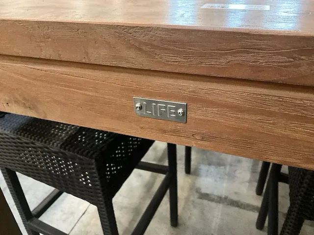 Life teak bartafel corona old teak 180 x 100cm - planken - afbeelding 4 van  4