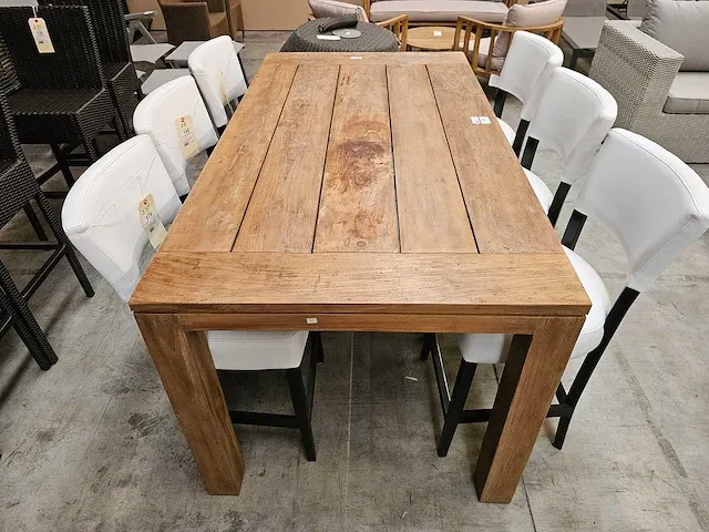 Life teak bartafel corona old teak 180 x 100cm - planken - afbeelding 2 van  4
