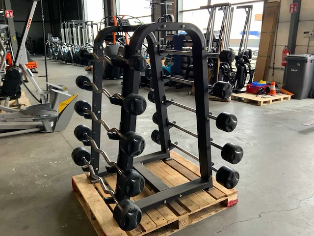 Lifemaxx 10x barbell met rek krachtstation - afbeelding 1 van  5