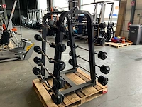 Lifemaxx 10x barbell met rek krachtstation - afbeelding 1 van  5