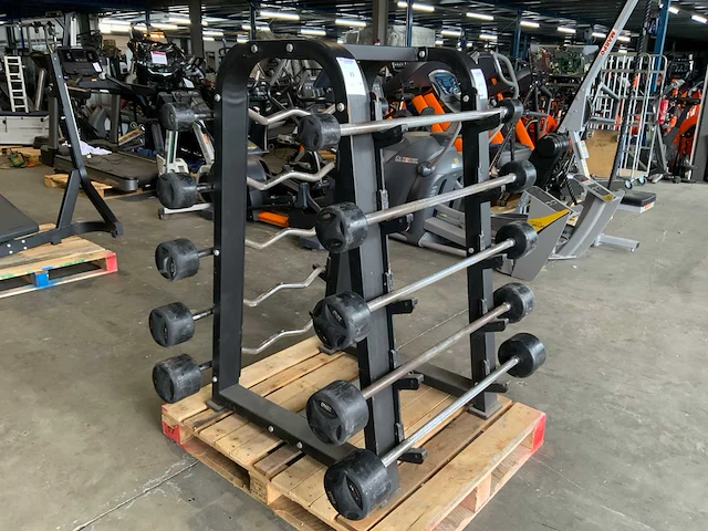 Lifemaxx 10x barbell met rek krachtstation - afbeelding 2 van  5