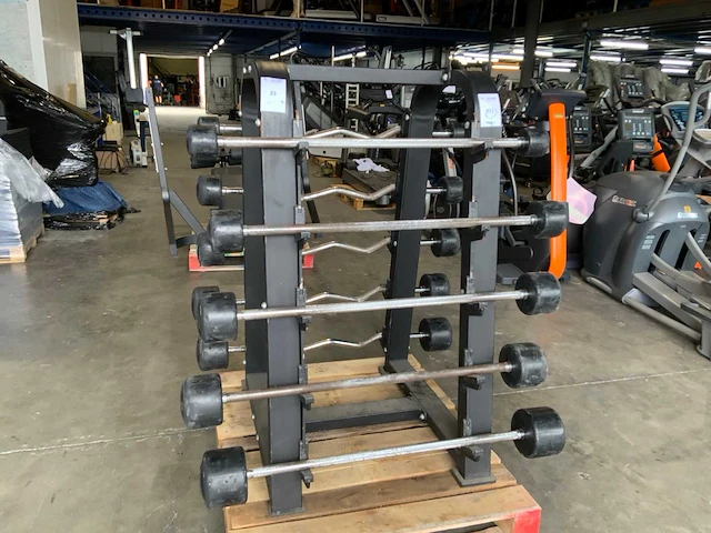 Lifemaxx 10x barbell met rek krachtstation - afbeelding 3 van  5