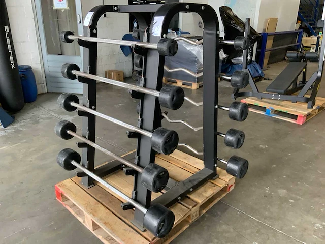 Lifemaxx 10x barbell met rek krachtstation - afbeelding 4 van  5