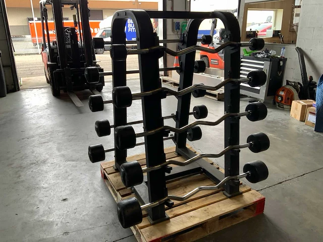 Lifemaxx 10x barbell met rek krachtstation - afbeelding 5 van  5