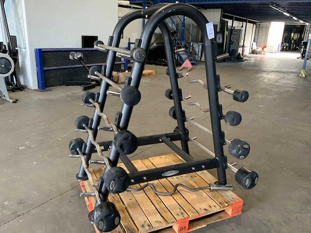 Lifemaxx barbells met rek 8x stuks krachtstation - afbeelding 1 van  7