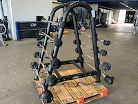 Lifemaxx barbells met rek 8x stuks krachtstation - afbeelding 1 van  7