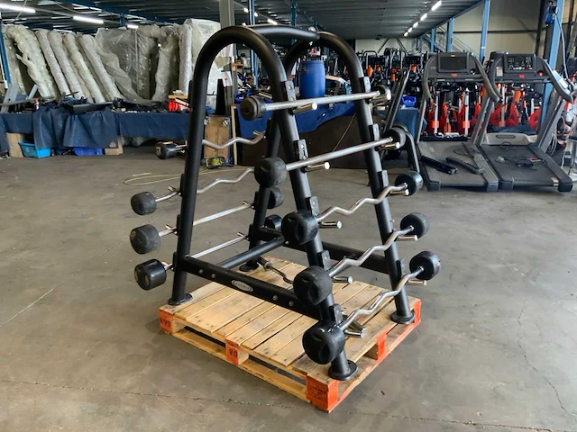 Lifemaxx barbells met rek 8x stuks krachtstation - afbeelding 2 van  7