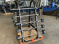 Lifemaxx barbells met rek 8x stuks krachtstation - afbeelding 3 van  7