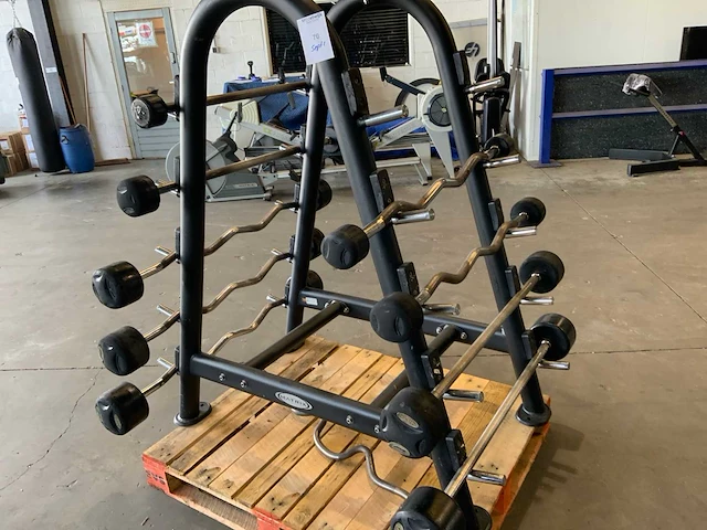 Lifemaxx barbells met rek 8x stuks krachtstation - afbeelding 4 van  7