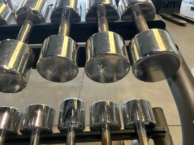 Lifemaxx chrome dumbells mix krachtstation - afbeelding 2 van  8