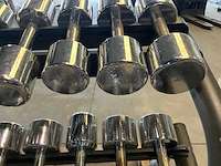 Lifemaxx chrome dumbells mix krachtstation - afbeelding 2 van  8
