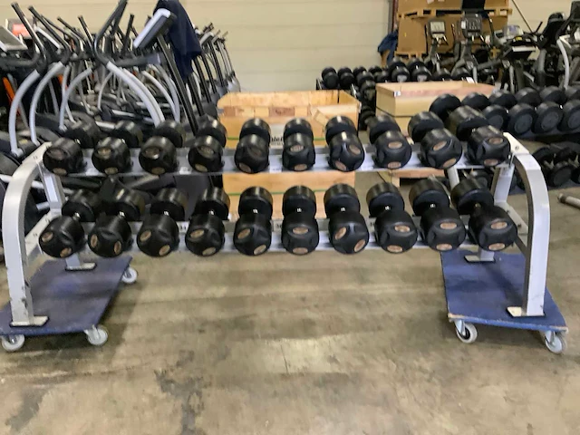 Lifemaxx dumbbell set 22kg t/m 40kg krachtstation - afbeelding 4 van  10