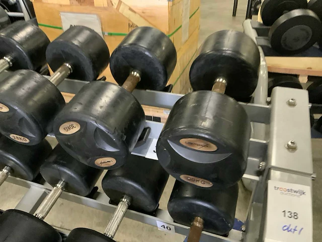 Lifemaxx dumbbell set 22kg t/m 40kg krachtstation - afbeelding 5 van  10