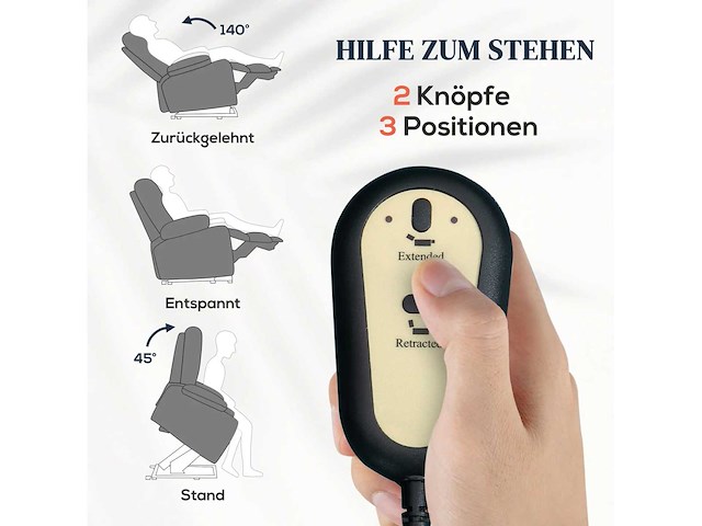 Liftstoel - relaxstoel met elektrische tilhulp - afbeelding 5 van  7